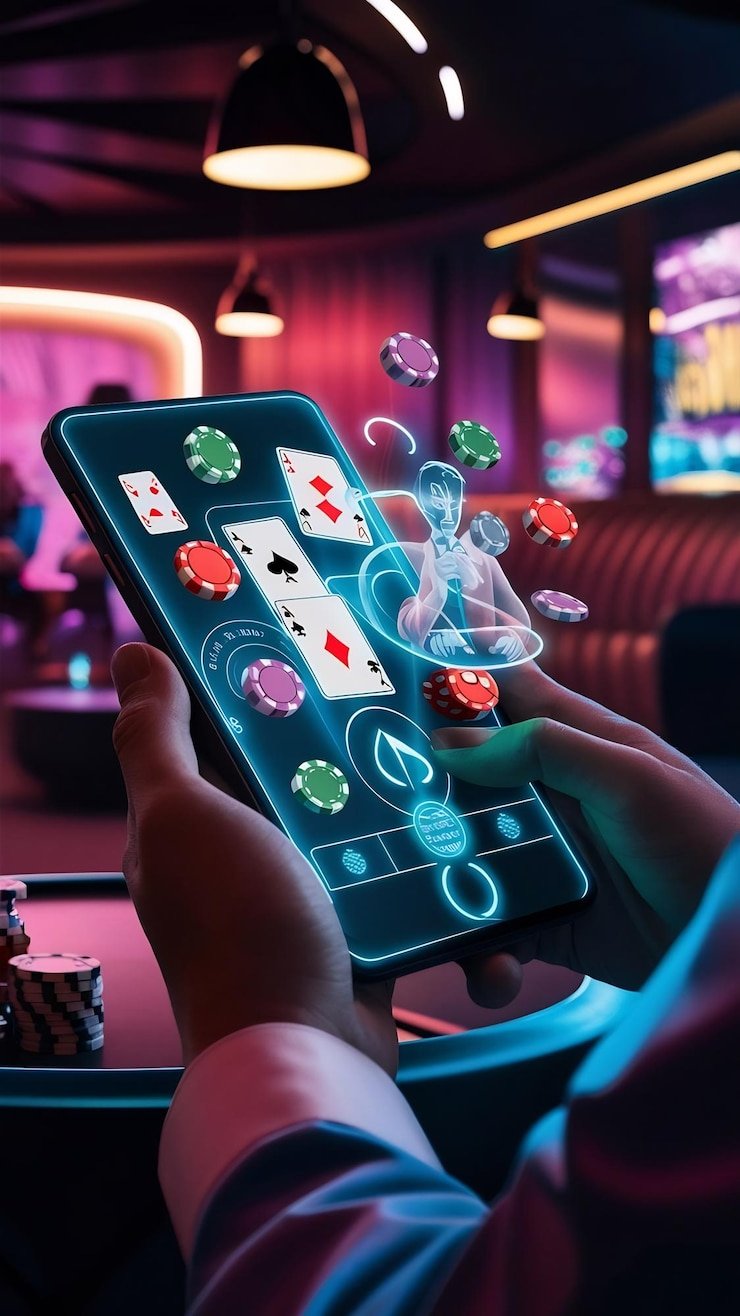 Layar utama aplikasi mobile vip188 menampilkan studio kasino live dan menu permainan
